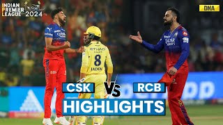 RCB Vs CSK Highlights Royal Challengers Bengaluru Beat Chennai Super Kings By 27 Runs  IPL 2024 [upl. by May]