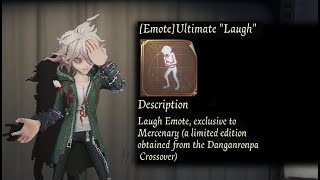 Identity VMercenary Emote quotUltimate Laughquot on Nagito KomaedaDanganronpa [upl. by Nyhagen]