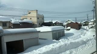 【記録的大雪】平野部で積雪130cmの福井県 北陸本線の様子〈運転再開当日〉 [upl. by Ardnwahs]