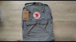 Fjällräven backpack unboxing  model Kånken color Fog [upl. by Annoved522]