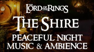 Lord of the Rings Music amp Ambience  The Shire A Peaceful Night in Bag End  Relaxing Evening Rain [upl. by Nellad281]