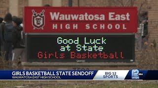 State sendoff for Wauwatosa East High girls basketball team [upl. by Agiaf]