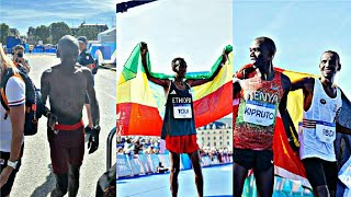 Kipchoge does not Finish as Tamirat Tola wins GOLD in Mens Marathon  2024 Paris Olympics [upl. by Corby]