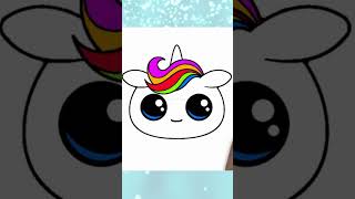 Unicorn Face Drawing Tutorial Easy Cute and Fun for All Ages 🦄✨ cuteart unicorns drawing [upl. by Yznil]