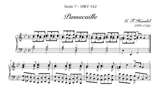 G F Handel  Passacaglia from Suite no 7 in G minor HWV 432 [upl. by Ducan]