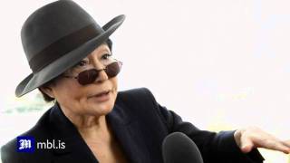 Yoko Ono interview for MBLis on 8th October 2011 Reykjavik Iceland [upl. by Woodson]