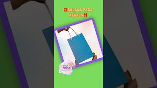 🎁Como hacer Bolsas de papel para regalo  how to make paper gift bags 🎀  Hola Paola bolsadepapel [upl. by Siekram]