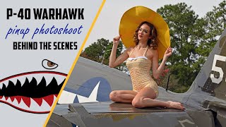 P40 Warhawk Pinup Photoshoot for the Warbird Pinup Girls 2024 calendar p40 pinupstyle warbirds [upl. by Salene672]