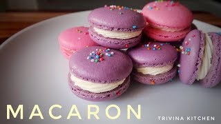 RESEP DAN TIPS MEMBUAT MACARON WARNA  MACARON RECIPE [upl. by Byrn300]