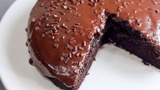 Eggless Chocolate Cake  Easy Eggless Chocolate Cake [upl. by Sylram]