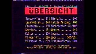 ARD 18081987 Videotext für alle  Testbild SR1 SAAR [upl. by Wildon]