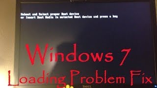 Windows 7 Loading Boot Driver Error Fix  Reboot And Select Proper Boot Device Fix [upl. by Ataynek]