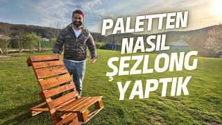 Paletten şezlong nasıl yapılır  palet değerlendirmesi [upl. by Yroggerg813]