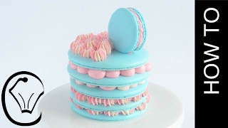 French Macaron Stack Large Macarons  No Resting [upl. by Ecirtac697]