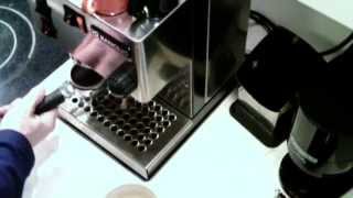 Making a Latte  Rancilio Silvia V2 [upl. by Ahsiet869]