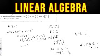 Solve the equation AXBC for X  Linear Algebra [upl. by Aissert631]