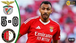 Benfica vs Feyenoord 5  0  ALL GOALS amp HIGHLIGHTS  Friendly match 2872024 [upl. by Tedd]