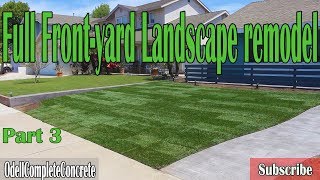 How to Lay Sod with Sprinklers amp low voltage Lighting Frontyard Landscape Remodel Part 3 [upl. by Cathrine]