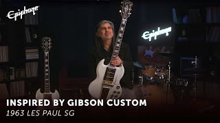 Epiphone 1963 Les Paul SG Custom With Maestro Vibrola  Epiphone Inspired By Gibson Custom [upl. by Milurd362]