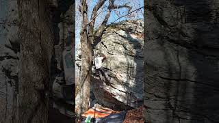 Off the Bench V1  Moores Wall Bouldering [upl. by Gable538]