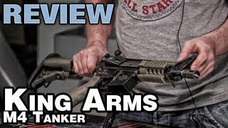 King Arms M4 Tanker Review amp Shooting Test  EpicAirsoftHD [upl. by Lorollas425]