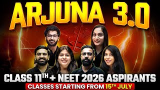 LAUNCHING Arjuna NEET 30 2025 for Class 11th  NEET 2026 Aspirants ₹4200 🔥 [upl. by Atiuqat321]