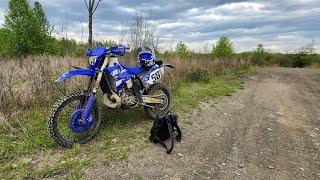 spring trail ride yz250 yz250enduro yz250 blucru 2stroke gopro [upl. by Allerie653]