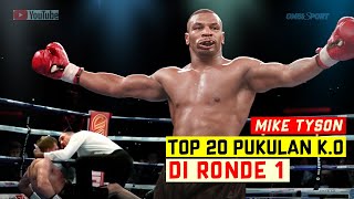 Jangan berkedip  Ini Dia 20 PUKULAN KO TERCEPAT Mike Tyson Ronde Pertama [upl. by Meerak]