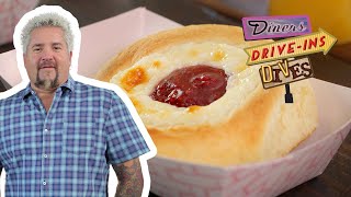 Guy Eats Homesick Texans Kolaches in Salt Lake City  Diners DriveIns and Dives  Food Network [upl. by Elsy]