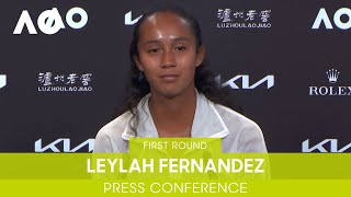 Leylah Fernandez Press Conference 1R  Australian Open 2022 [upl. by Yeroc]