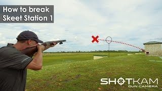 Skeet Shooting Tips  Station 1  by ShotKam [upl. by Notkcorb]