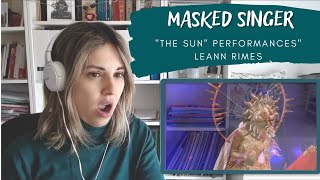 REACTING TO The Masked singer quotThe Sunquot Performances  LeAnn Rimes [upl. by Adnarb955]