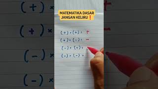 MATEMATIKA DASAR JANGAN KELIRU❗❗❗ matematika matematikadasar math positif negatif [upl. by Yehudi]