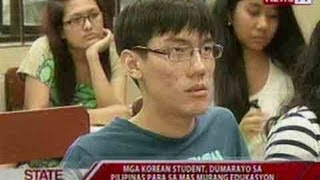 SONA Mga Korean student dumarayo sa Pilipinas para sa mas murang edukasyon [upl. by Jereme252]