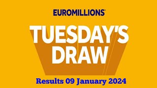 Euromillions draw live 09 January 2024  euromillions live tonight Draw 1701 [upl. by Rosette]