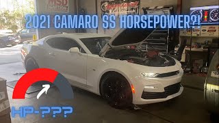 How much HORSEPOWER does a STOCK 2021 Camaro SS put down on the dyno [upl. by Akiras]