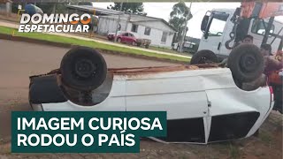 Acompanhe o mistério do carro de capotou ‘sozinho’ no Paraná [upl. by Omland]