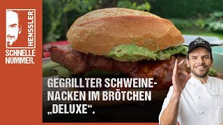 Schnelles Gegrillter Schweinenacken im Brötchen quotDeluxequot Rezept von Steffen Henssler [upl. by Notsrik949]