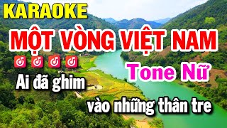 Một Vòng Việt Nam Karaoke Tone Nữ  một vòng việt nam karaoke tone nữ  Huỳnh Lê [upl. by Helman791]