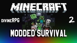 MINECRAFT MODDED SURVIVAL  DIVINE RPG  Ep2  DEATH amp DIAMONDS [upl. by Fattal37]