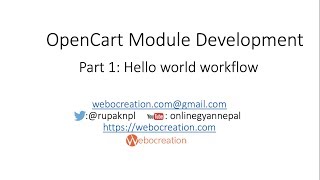 Opencart 3 custom module development tutorial [upl. by Ewall137]