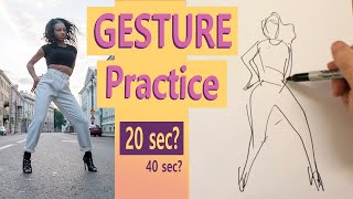 Gesture Drawing Practice  20 and 40 sec poses [upl. by Inalak]