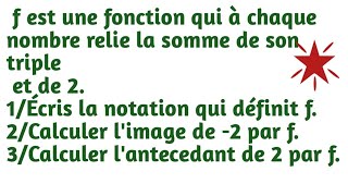 💥Exercicecalculer l image et lantécédent par une une fonction [upl. by Charlotta]