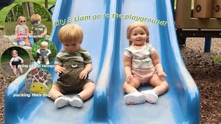 Lily amp Liam Go to the Playground  Sophias Reborns [upl. by Casia]