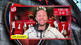 ARSENAL 50 SHEFF UTD BUZZING LEE GUNNER FAN CAM BEST PERFORMANCE THIS SEASON [upl. by Anglim]