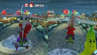 Sniping my brother midair on Animal Crossing  Mario Kart 8 Deluxe [upl. by Assenej591]