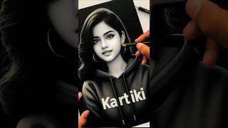 New Trending 3d Ai Name sketch ✨ new viral kartiki name bing image 💫 sketch bing kartiki dpz [upl. by Llekim]