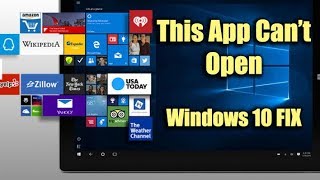 This App Cant Open  Windows 10 FIX [upl. by Ekralc]