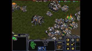 StarCraft Brood War  1 Terran vs 7 Protoss vs 7 computers  Map Big Game Hunters [upl. by Amr]