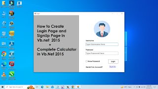 How to Make Login Page and Register Page in Vbnet [upl. by Nnyre]